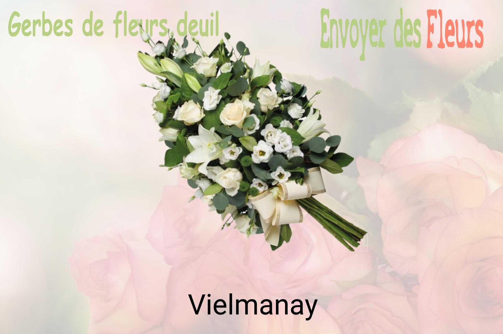 Gerbe de fleurs de deuil livrée à Vielmanay